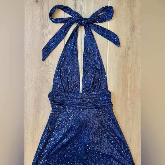 NWT That’s So Fetch Harper Sequin Mini Navy Dress Size S - Picture 7 of 13